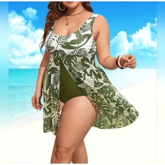 Plussize contrast Swimsuit sz 2XL - Picture 3 of 4